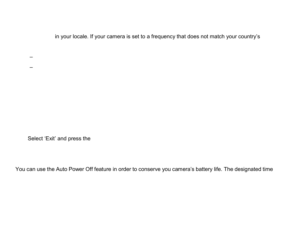 Power frequency menu, Auto power off menu | Vivitar DVR 920HD User Manual | Page 41 / 57