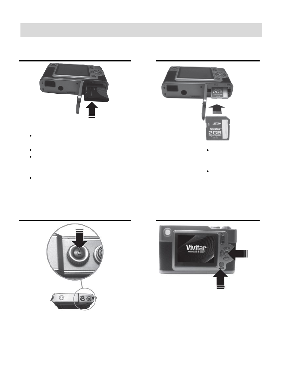 Initial camera setup | Vivitar T327 User Manual | Page 5 / 54