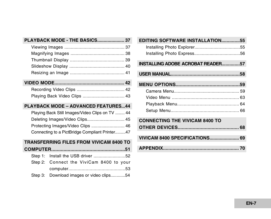 Vivitar Tripod/Video Equipment User Manual | Page 7 / 70