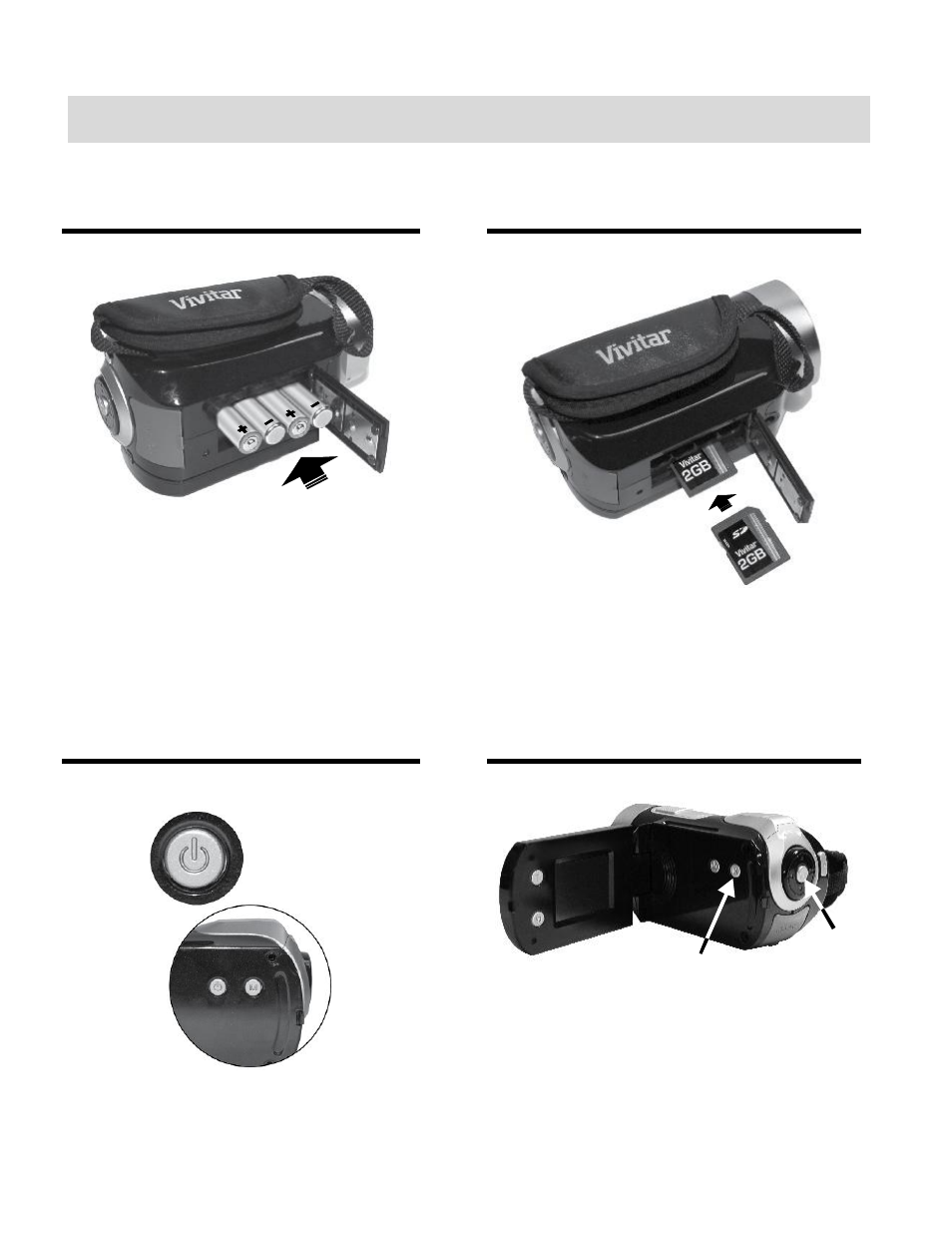 Initial camera setup | Vivitar Dvr560 User Manual | Page 5 / 48