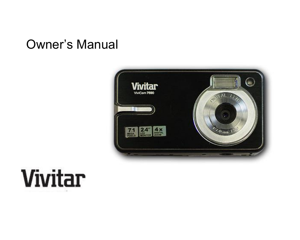 Vivitar VIVICAM 7690 User Manual | 48 pages