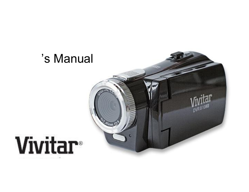 Vivitar DVR 810HD User Manual | 49 pages