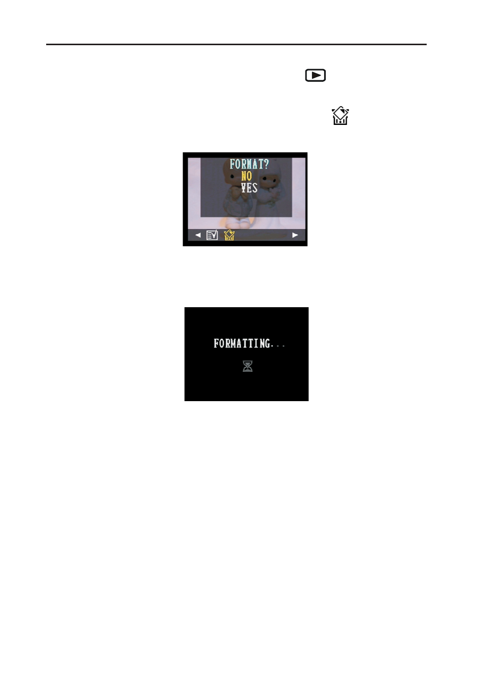 Formatting memory card or on board memory | Vivitar ViviCam 3730 User Manual | Page 44 / 61