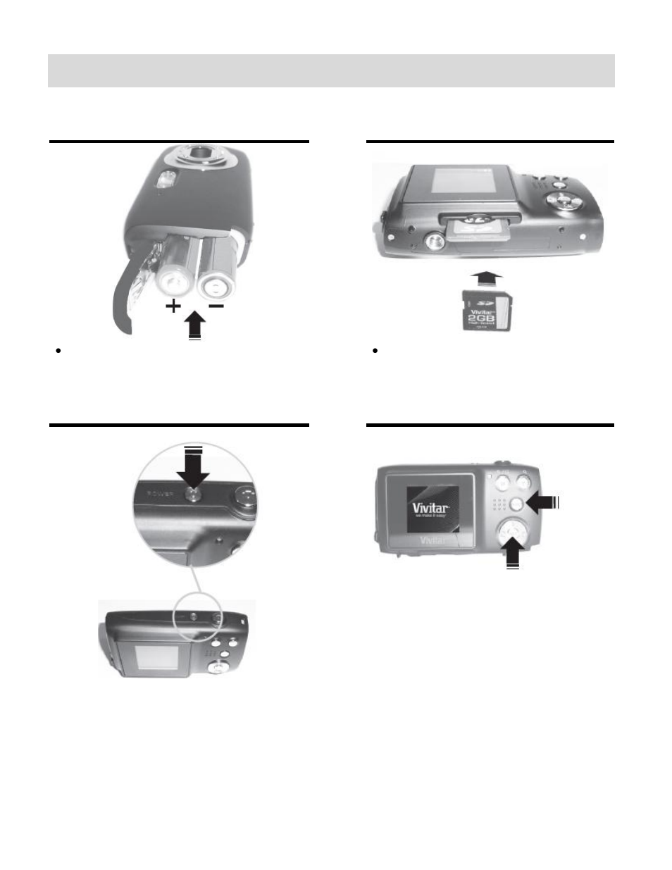 Initial camera setup | Vivitar VIVICAM 5118V2 User Manual | Page 5 / 58