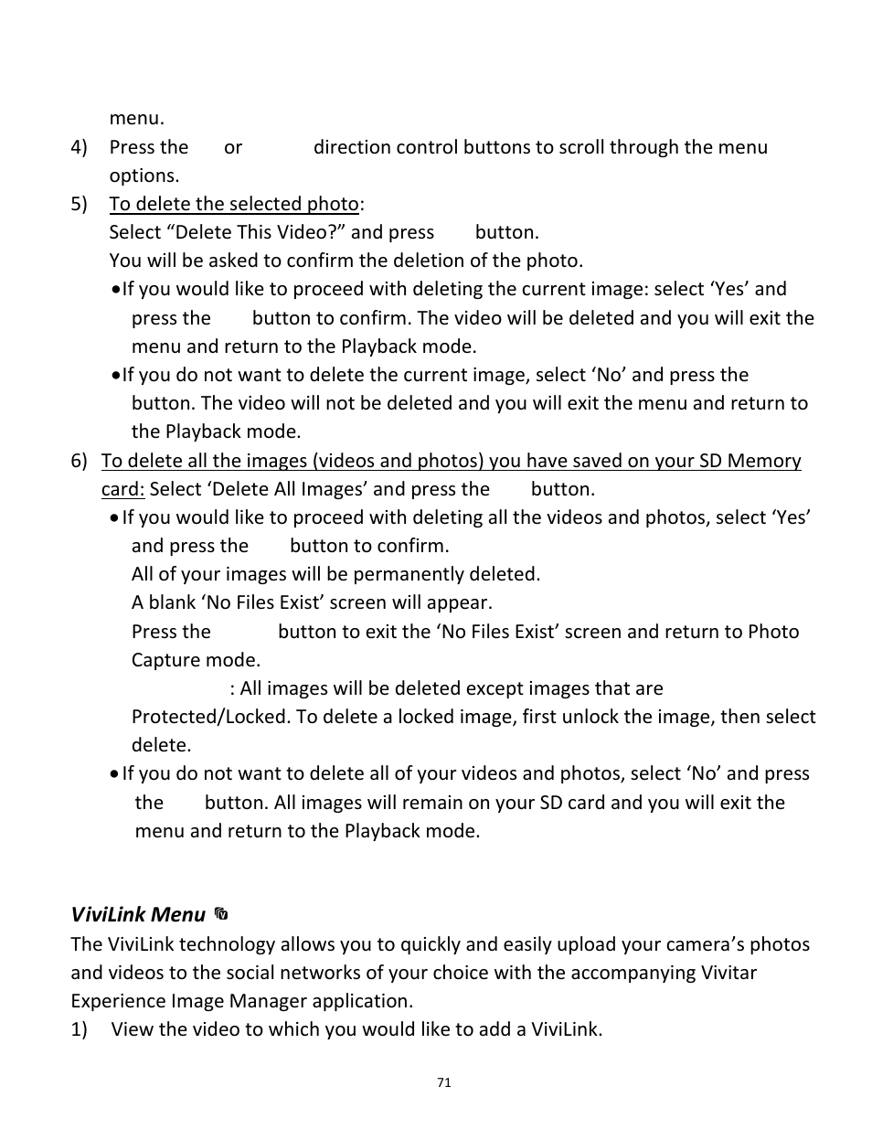 Vivitar vivtarr i7 User Manual | Page 71 / 81