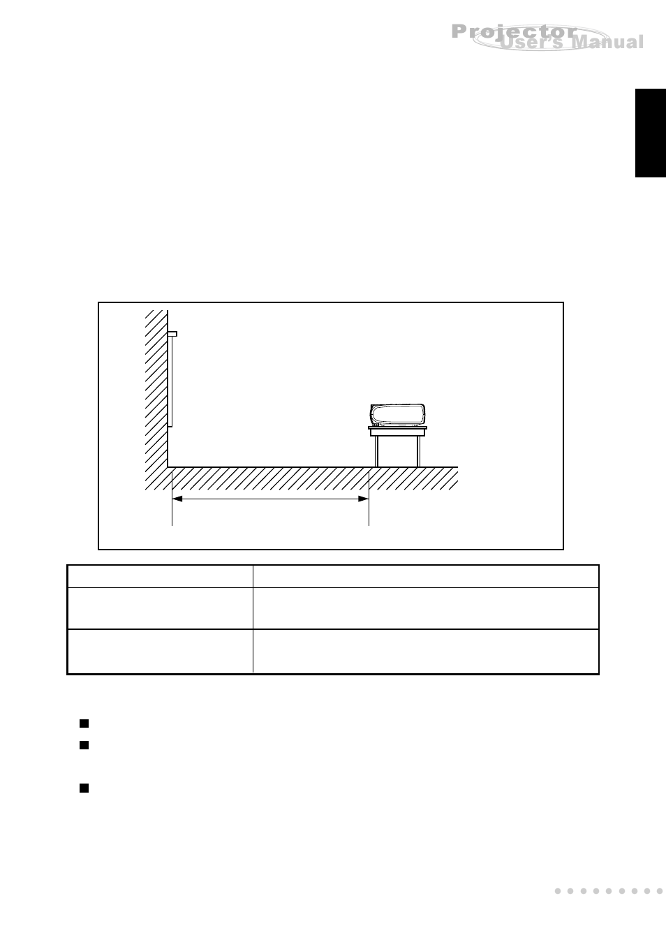 Setting up the projector, User’s manual projector | Vivitar DP1500 X User Manual | Page 12 / 35