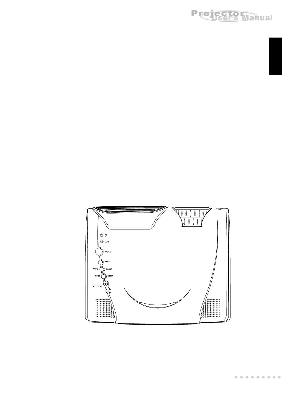 User’s manual projector, Control panel | Vivitar DP1500 X User Manual | Page 8 / 35