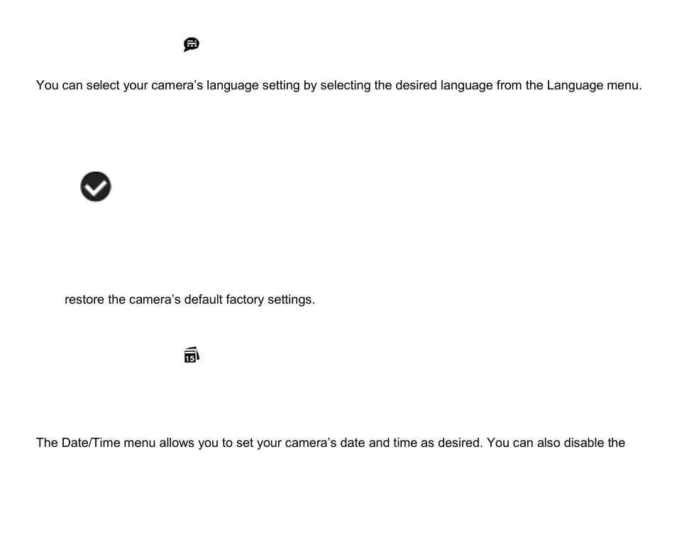 Language menu, Date/time menu | Vivitar ViviCam T026 User Manual | Page 26 / 66