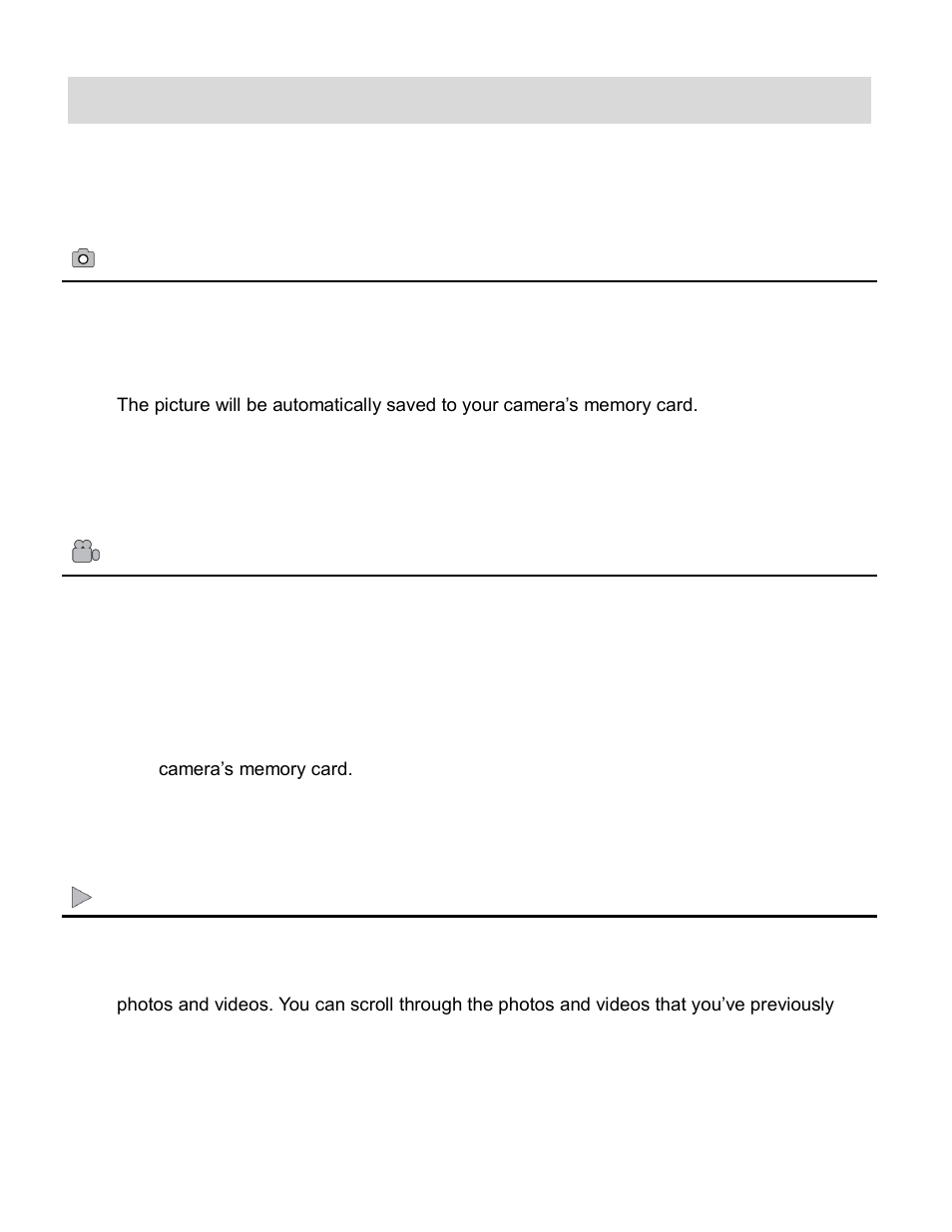 Main camera modes | Vivitar Vivicam T135 User Manual | Page 9 / 64