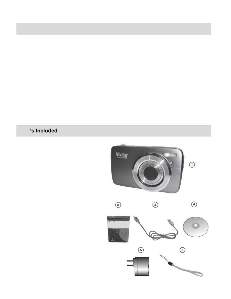 Introduction, What‟s included | Vivitar VIVICAM F536 User Manual | Page 3 / 61