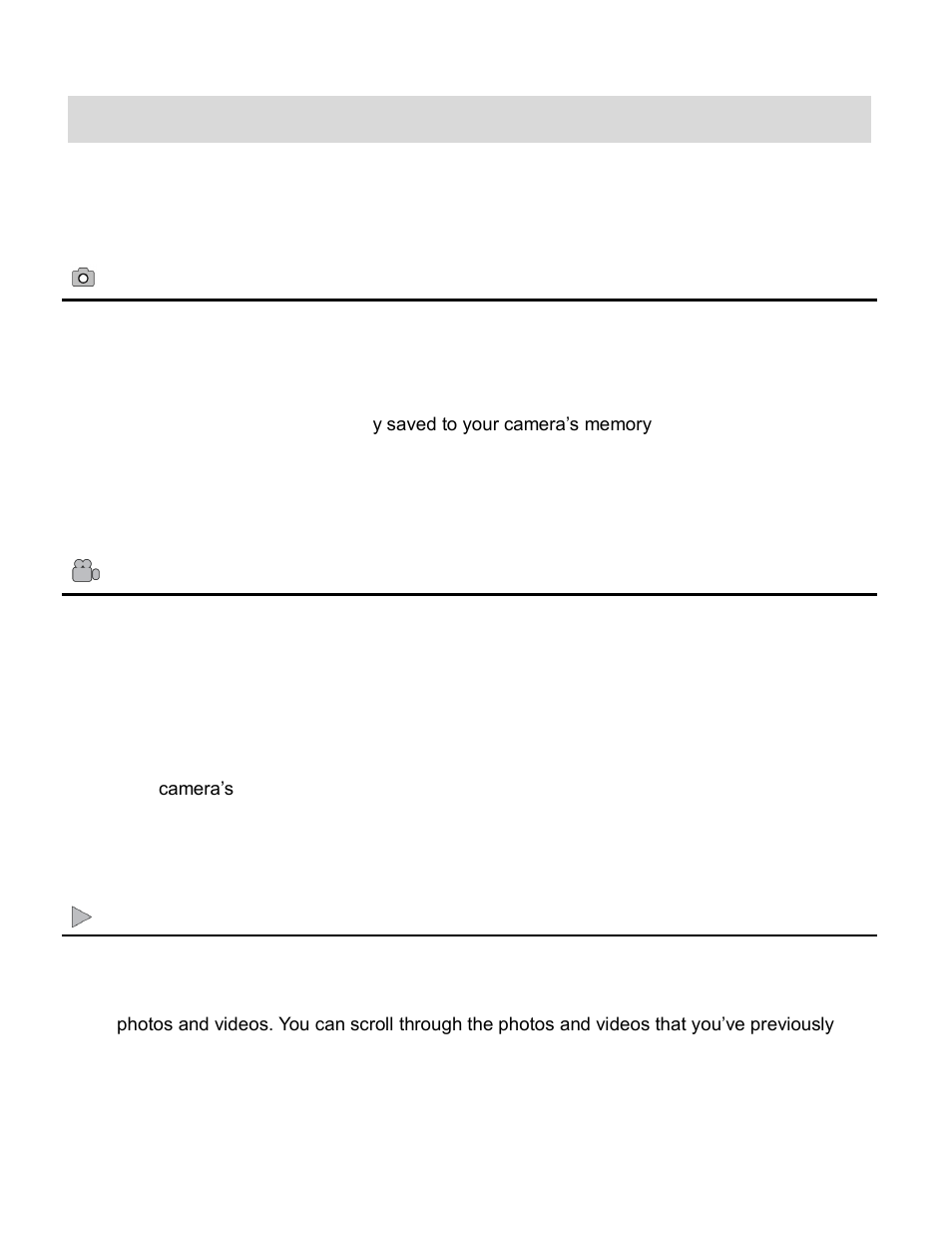 Main camera modes | Vivitar VIVICAM F536 User Manual | Page 8 / 61