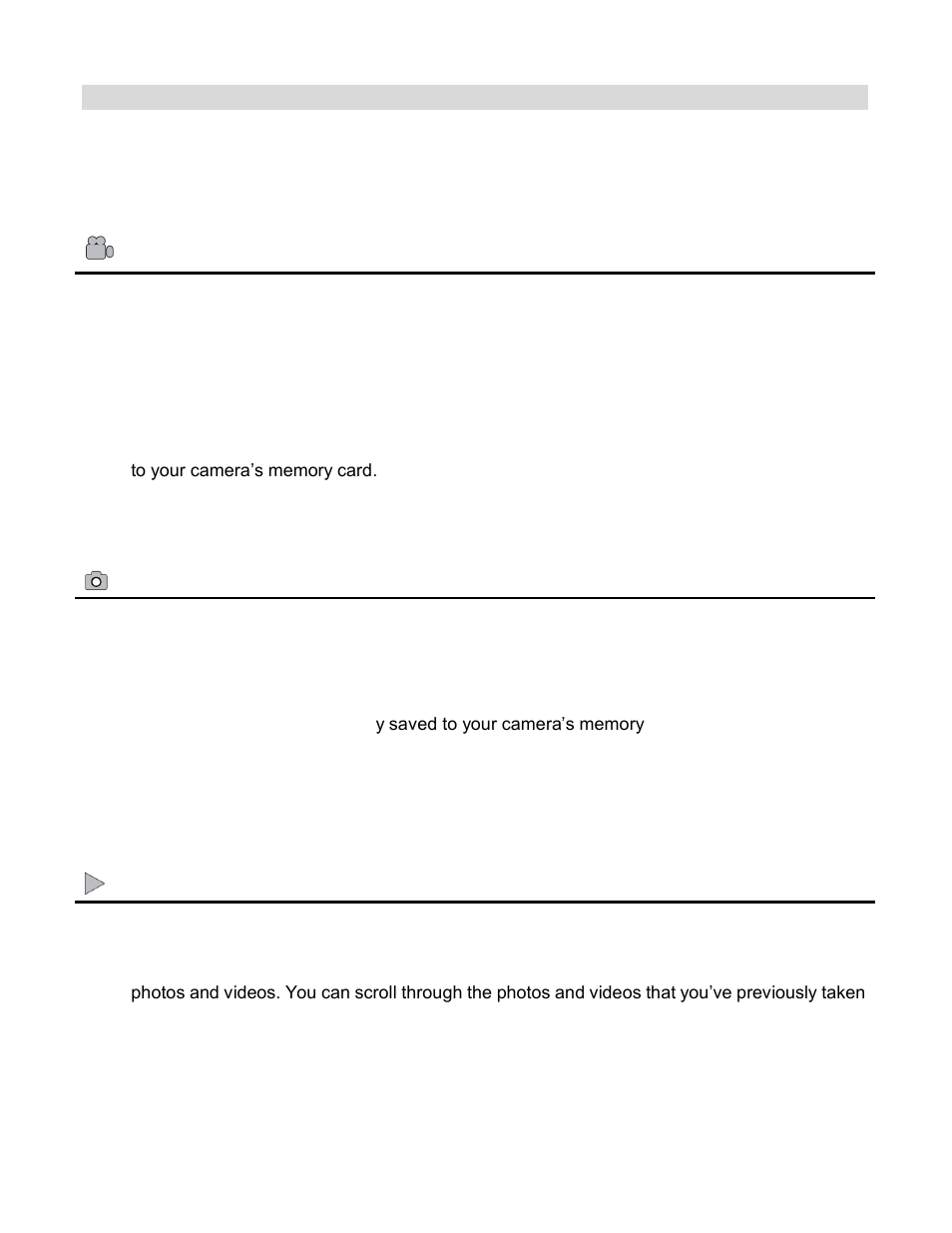 Main camera modes | Vivitar DIGITAL VIDEO RECORDER DVR 943HDv2 User Manual | Page 8 / 65
