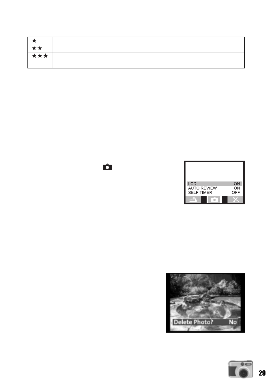 The camera menu ( ) | Vivitar Vivicam 3735 User Manual | Page 29 / 44