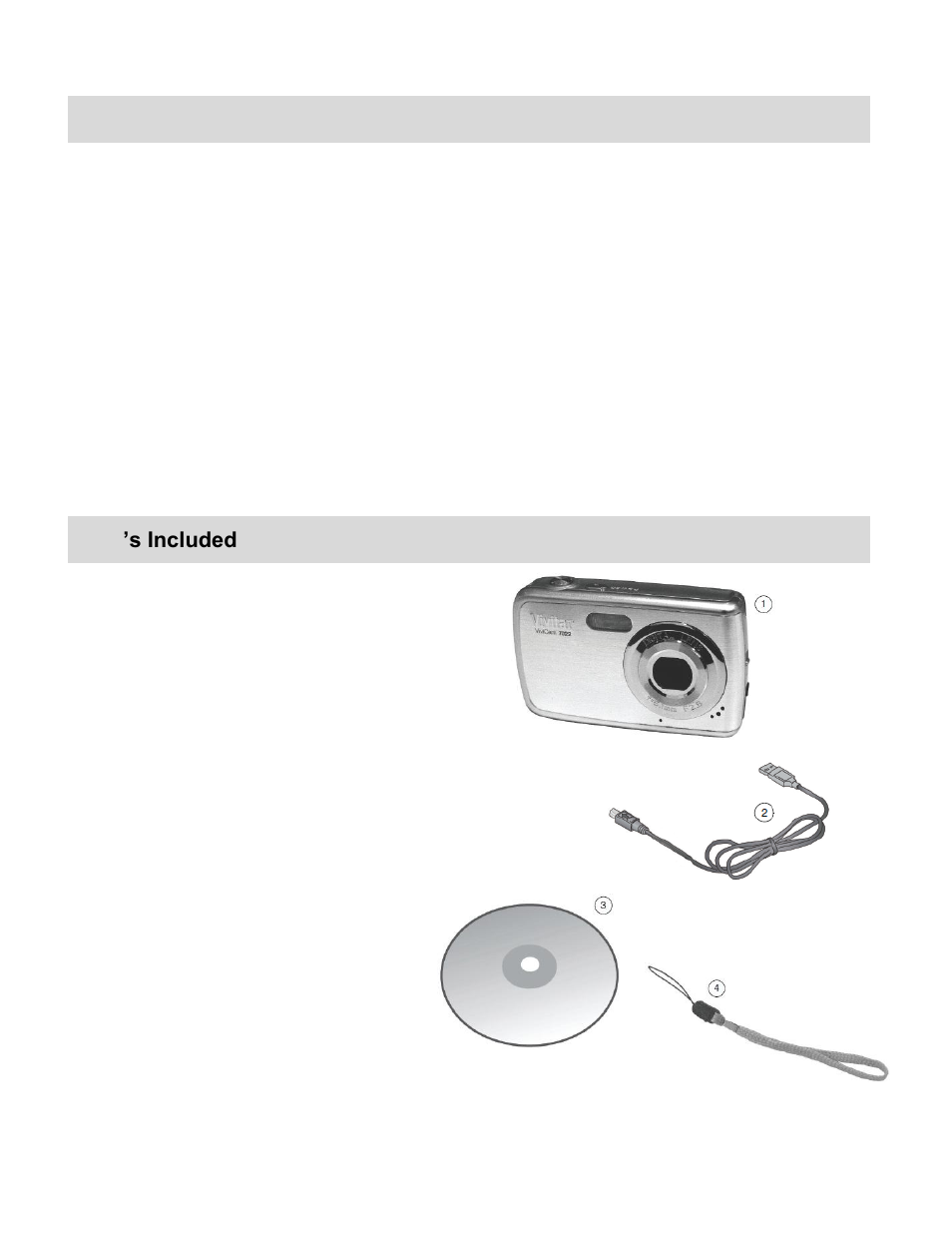 Introduction, What‟s included | Vivitar ViviCam 7022 User Manual | Page 3 / 57