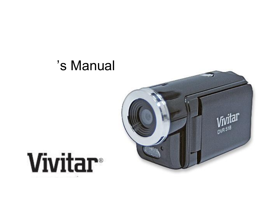 Vivitar DVR 518 User Manual | 74 pages