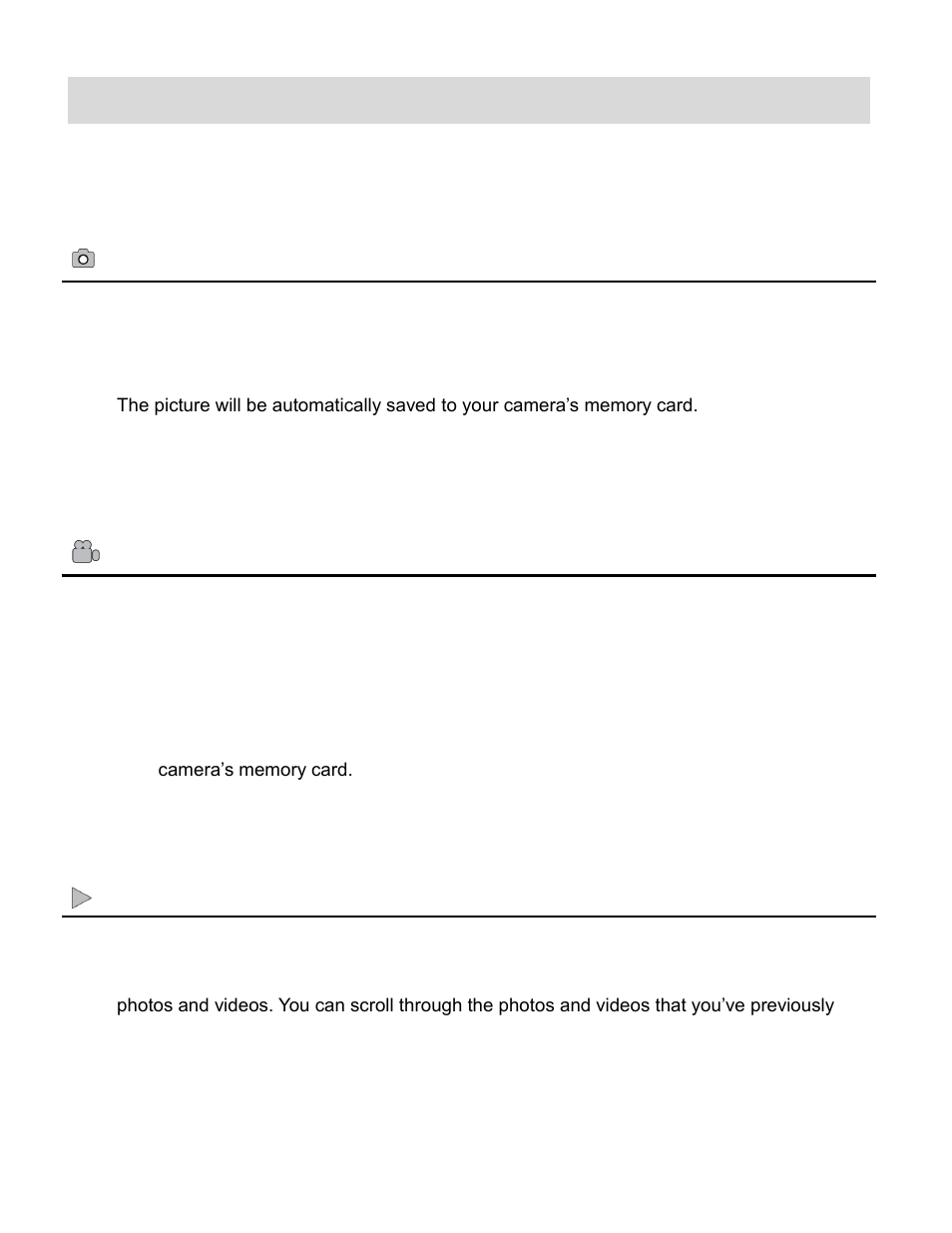 Main camera modes | Vivitar 3D DIGITAL CAMCORDER DVR 790HD User Manual | Page 9 / 65