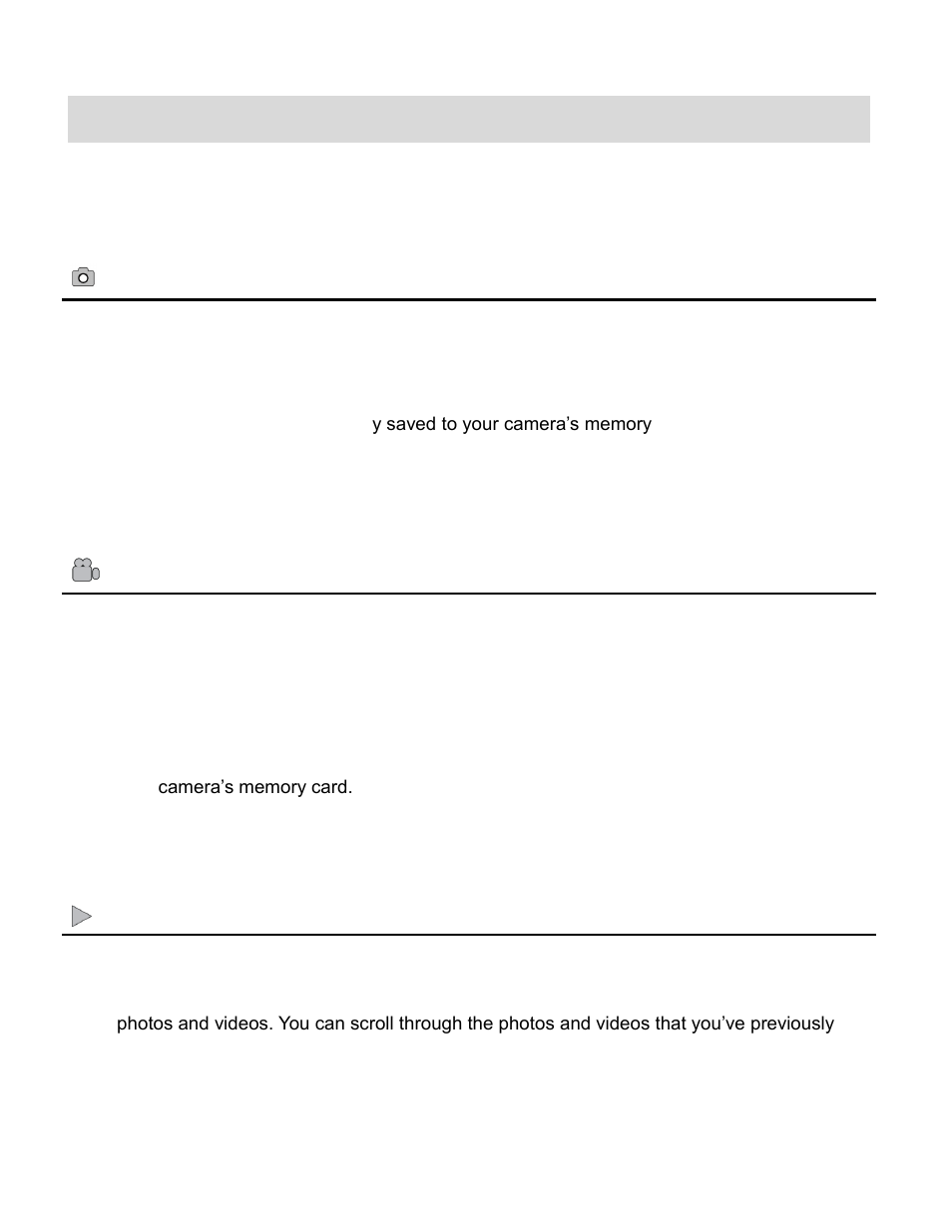 Main camera modes | Vivitar ViviCam X028 User Manual | Page 8 / 60