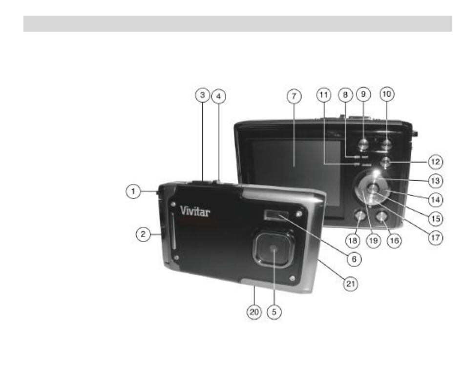 A quick look at your digital camera | Vivitar VIVICAM X026 User Manual | Page 6 / 66