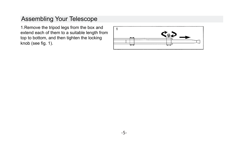 Assembling your telescope | Vivitar VIV-TEL-76700 User Manual | Page 6 / 16