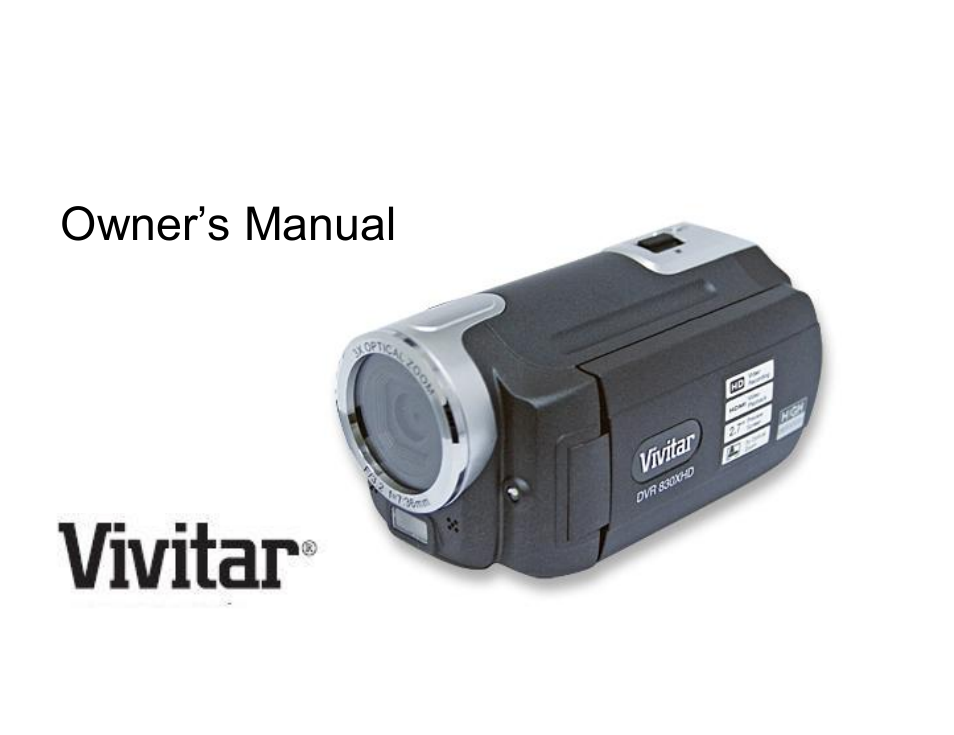 Vivitar DVR 830XHD User Manual | 84 pages