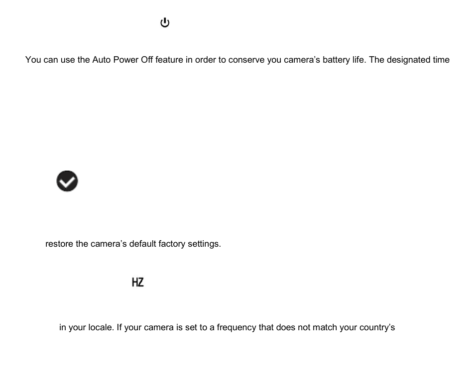 Auto power off menu, Frequency menu | Vivitar DVR 528 User Manual | Page 25 / 67