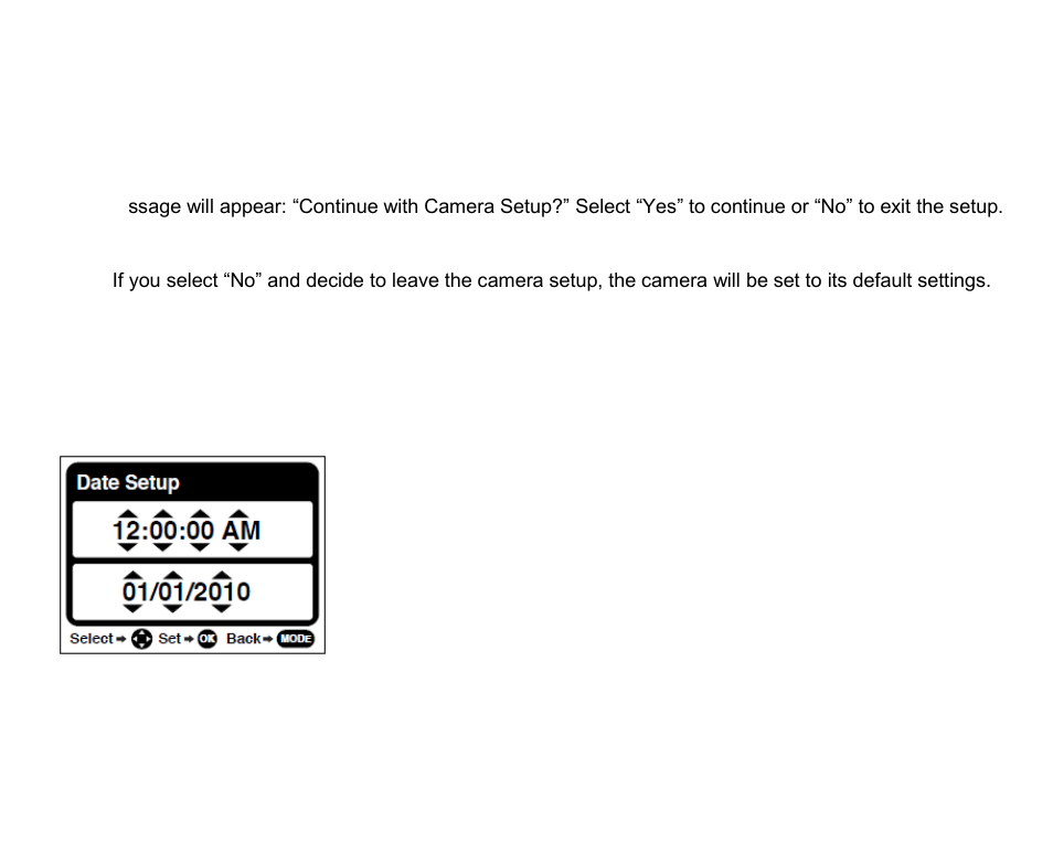 Setting the date and time, Setting the camera language | Vivitar DVR 528 User Manual | Page 8 / 67