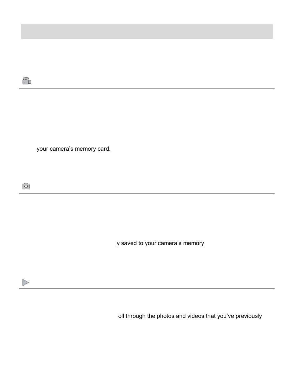 Main camera modes | Vivitar DVR 620V3 User Manual | Page 8 / 36