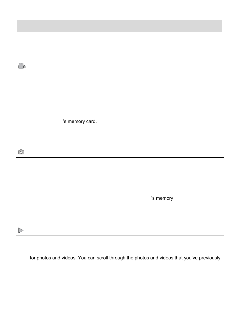 Main camcorder modes | Vivitar DVR 380 User Manual | Page 8 / 33