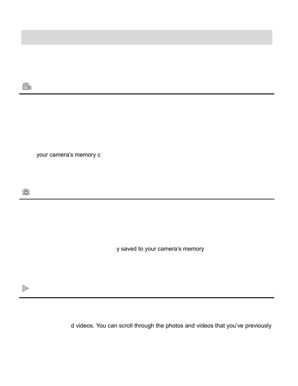 Main camera modes | Vivitar DVR 805HD User Manual | Page 8 / 48
