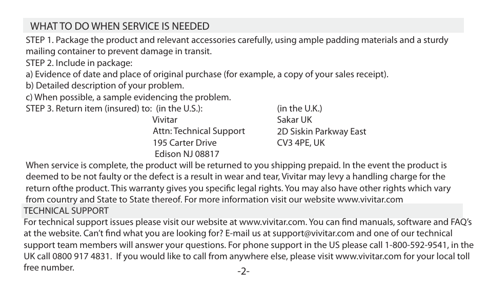 Vivitar VIV-AV-1025 User Manual | Page 3 / 8