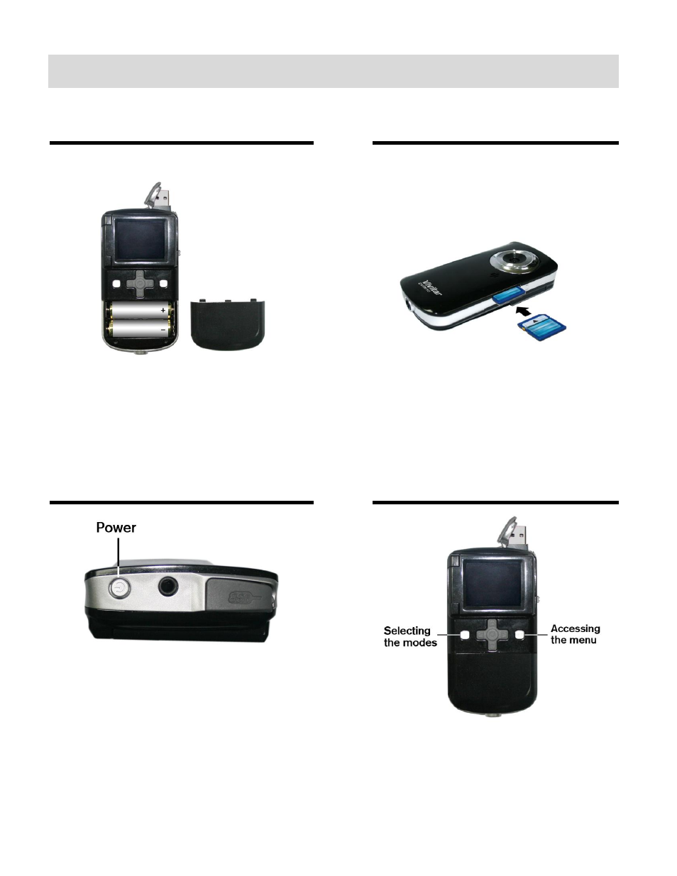 Initial camera setup | Vivitar DVR 610 User Manual | Page 5 / 50