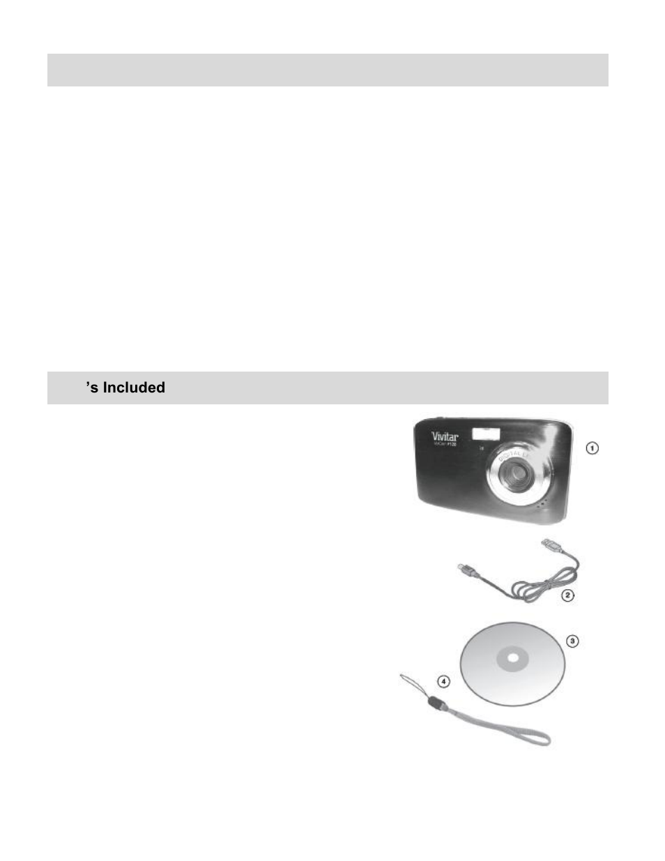 Introduction, What‟s included | Vivitar ViviCam F128 User Manual | Page 3 / 66