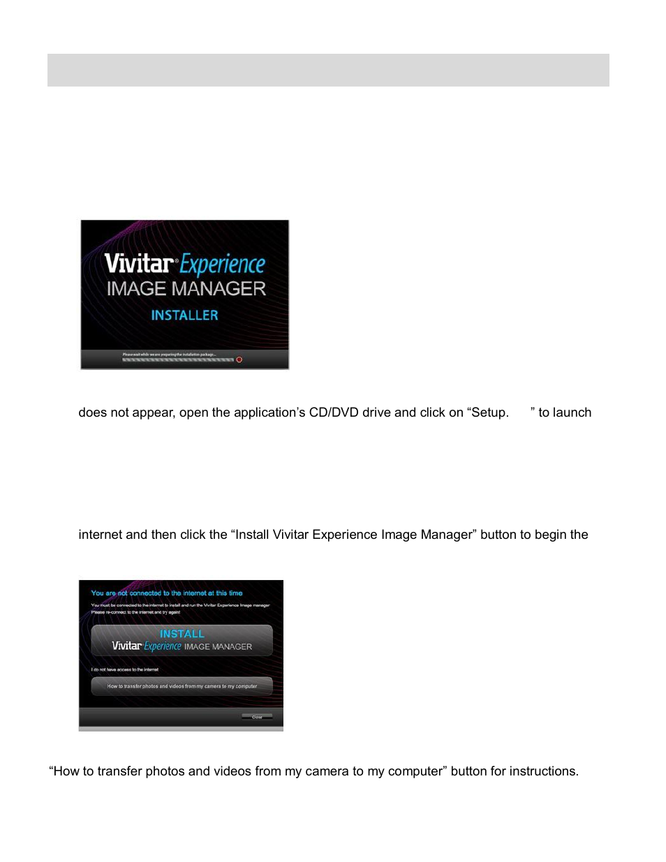 Installing the software | Vivitar ViviCam F128 User Manual | Page 59 / 66