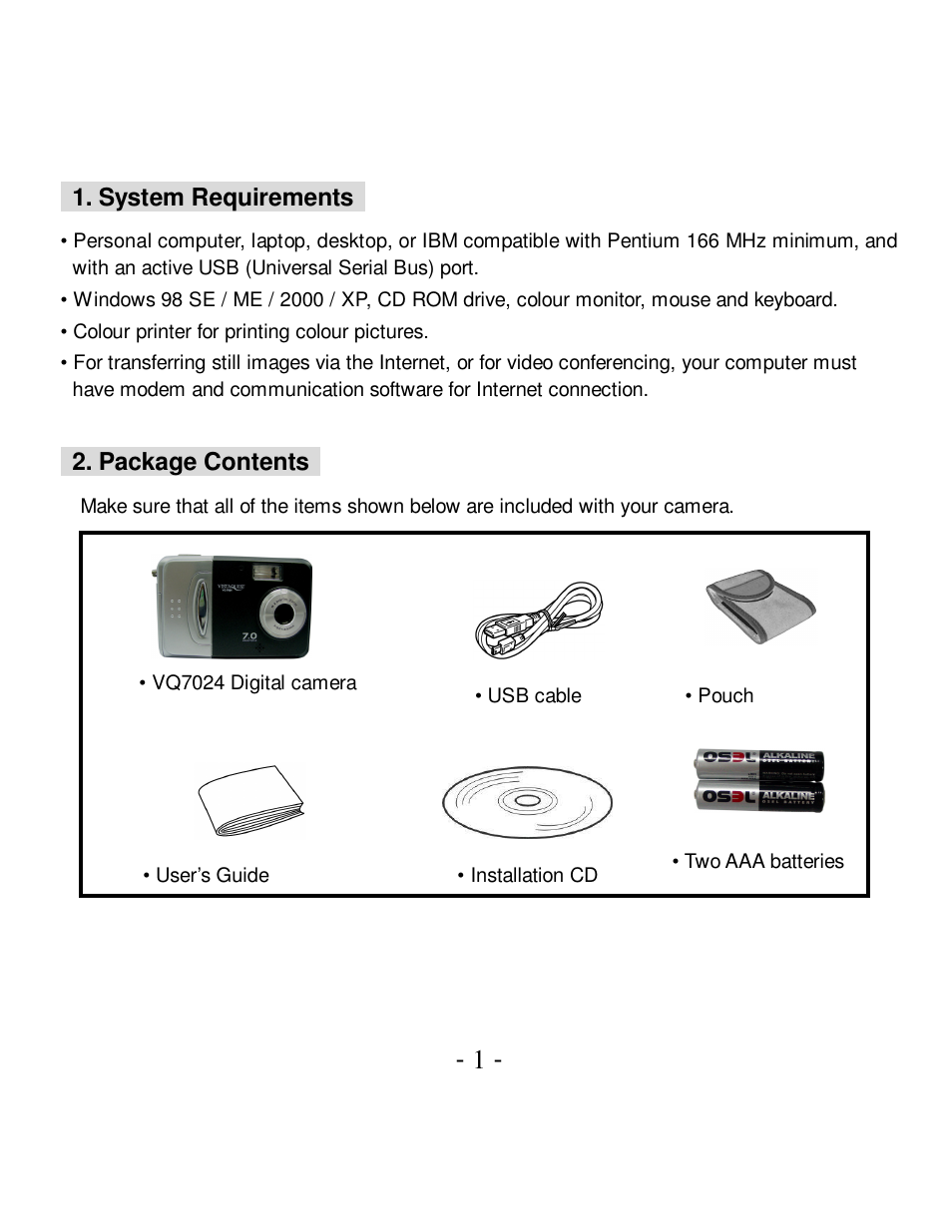 VistaQuest VQ-7024 User Manual | Page 5 / 42