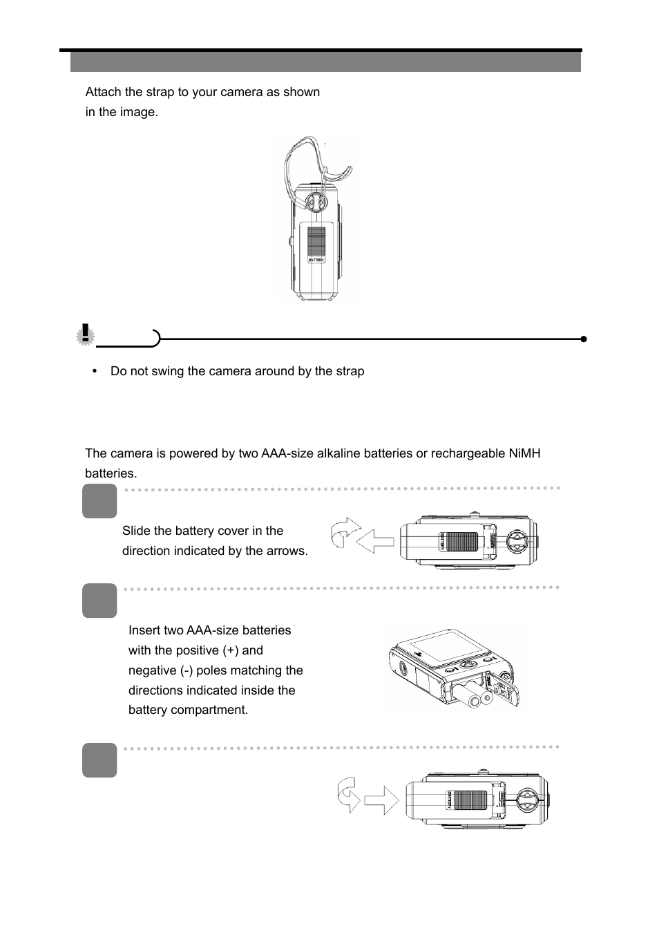 Inserting the batteries | VistaQuest AgfaPhoto sensor 505-D User Manual | Page 10 / 53