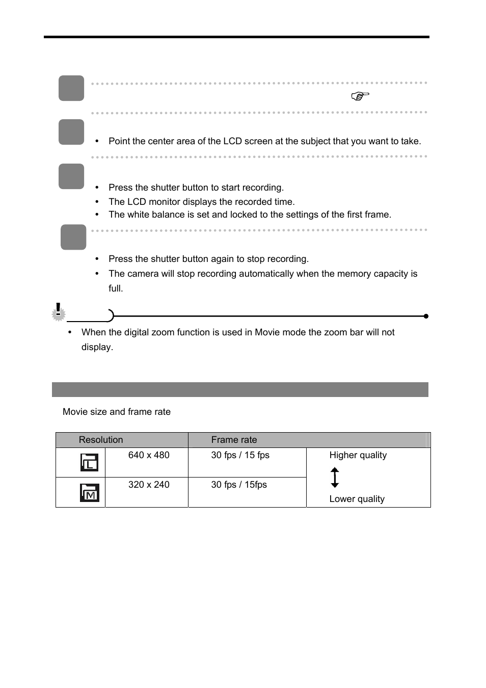 Recording movie clips | VistaQuest AgfaPhoto sensor 505-D User Manual | Page 30 / 53