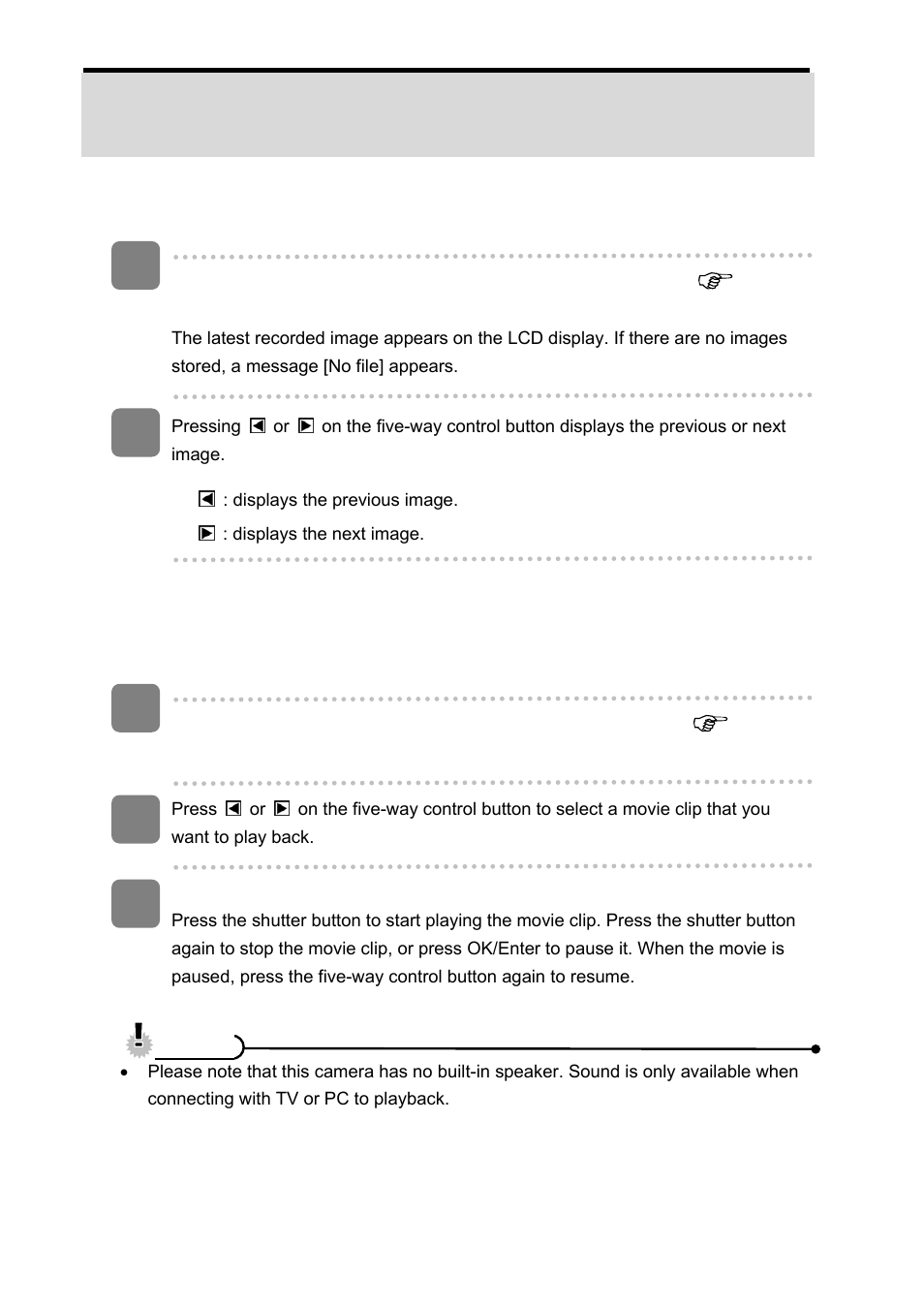 Playback, Playing back images, Playing back movie clips | VistaQuest AgfaPhoto sensor 505-D User Manual | Page 35 / 53