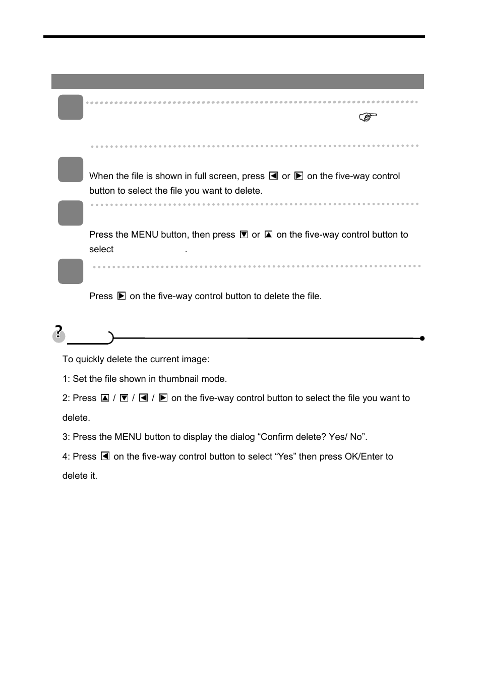Deleting files | VistaQuest AgfaPhoto sensor 505-D User Manual | Page 38 / 53