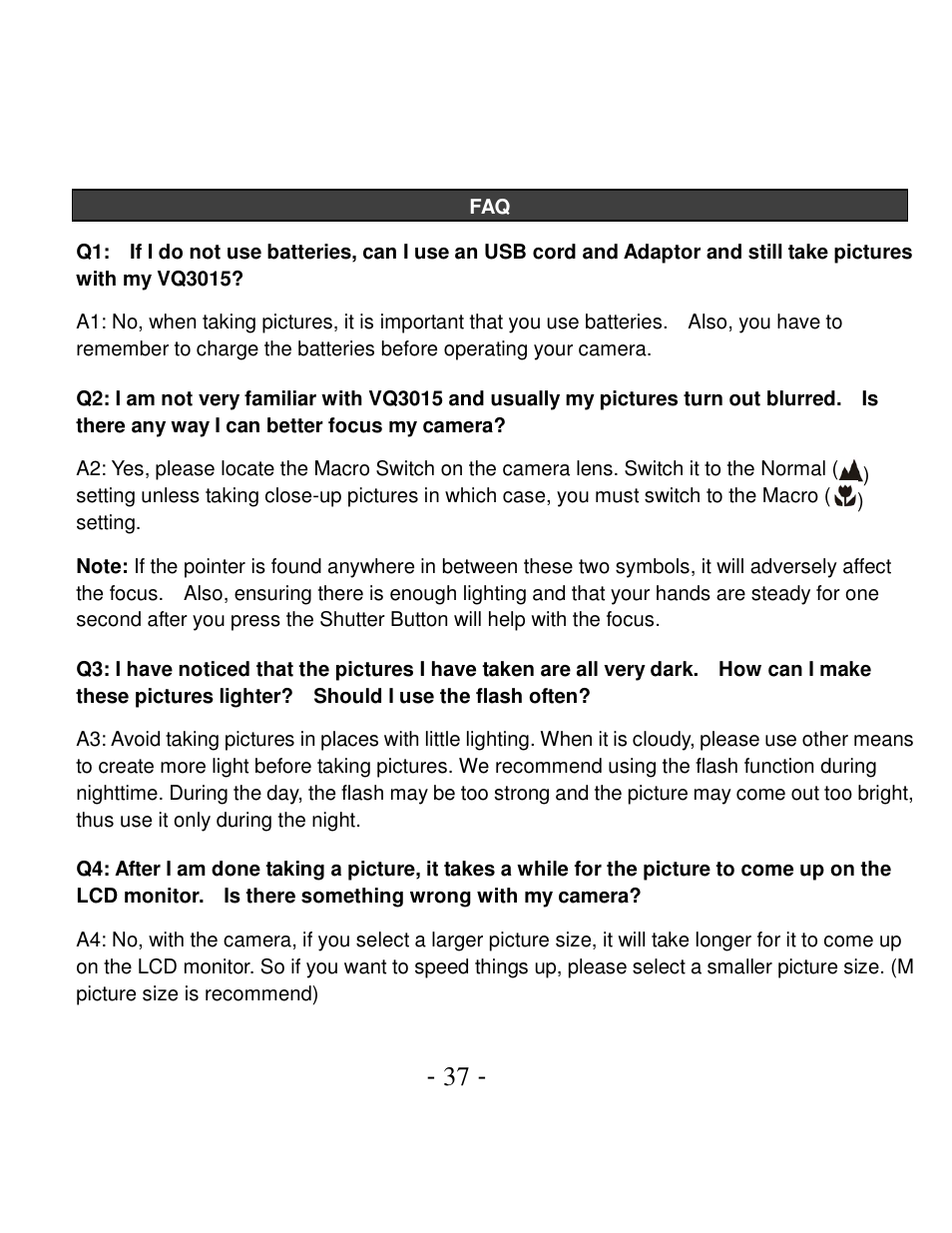 VistaQuest VQ3015 User Manual | Page 42 / 44