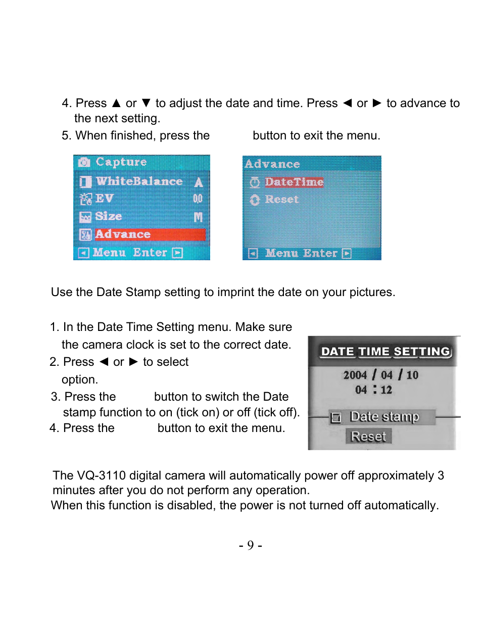 VistaQuest VQ-3110 User Manual | Page 13 / 47
