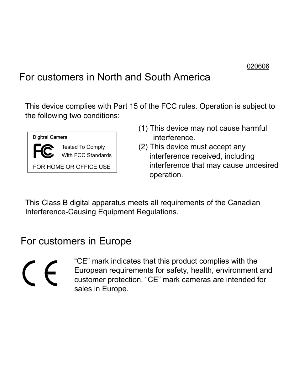 For customers in north and south america, For customers in europe | VistaQuest VQ-3110 User Manual | Page 2 / 47