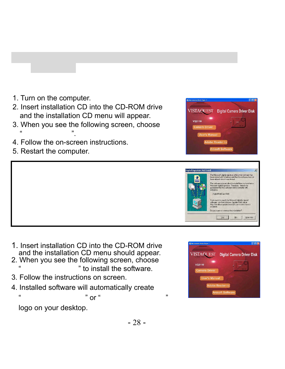 VistaQuest VQ-3110 User Manual | Page 32 / 47