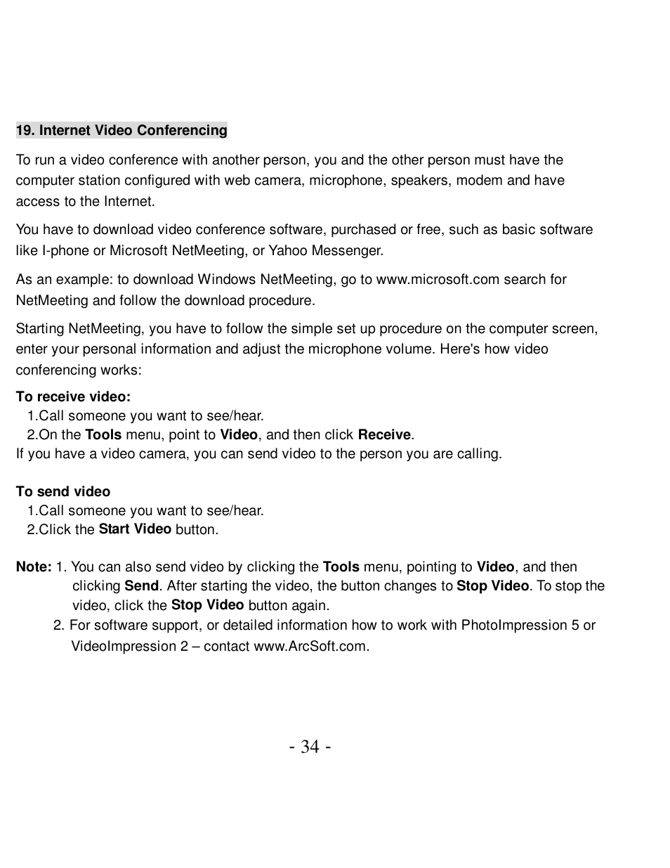 VistaQuest VQ-7015 User Manual | Page 38 / 42