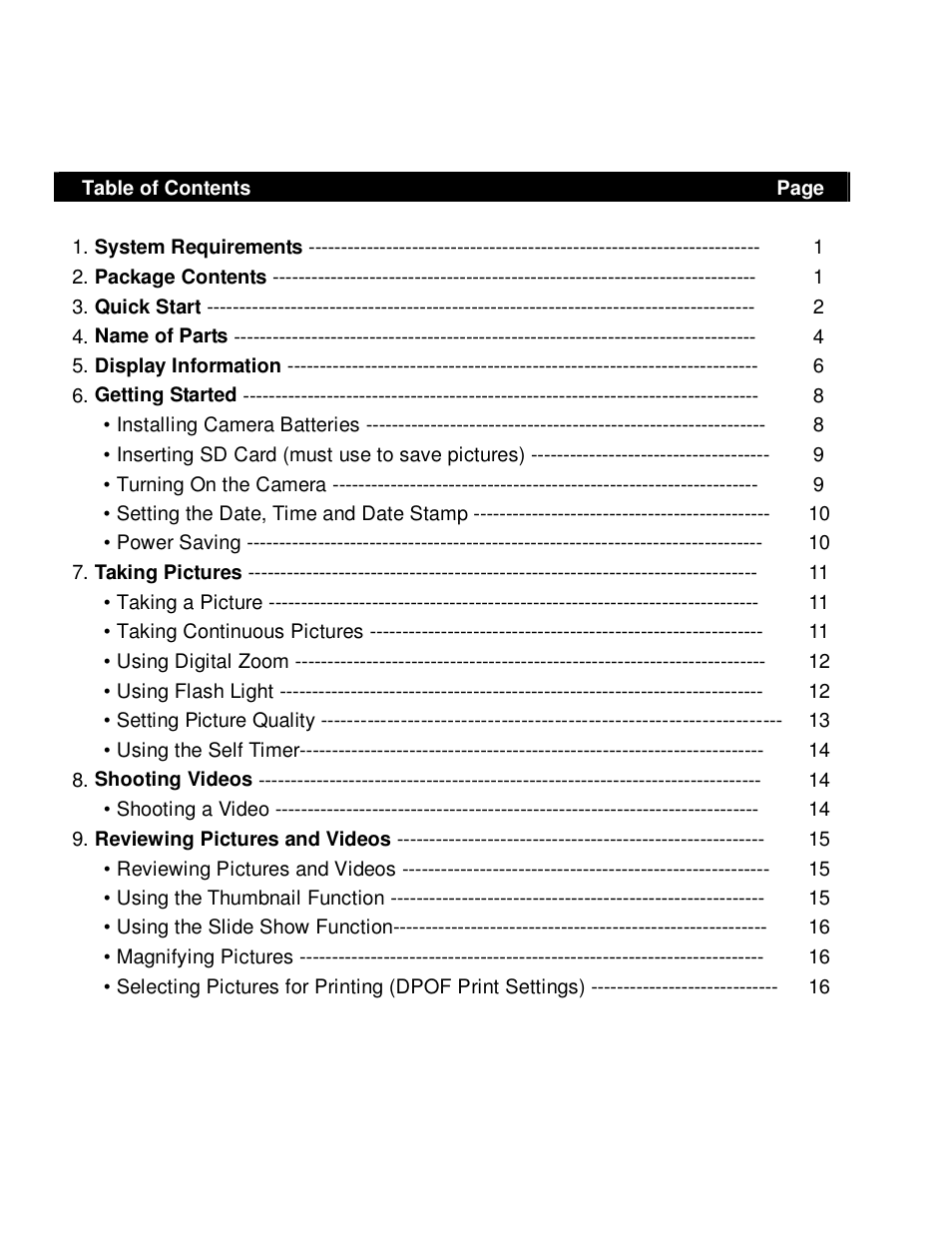 VistaQuest VQ-5015 User Manual | Page 3 / 42