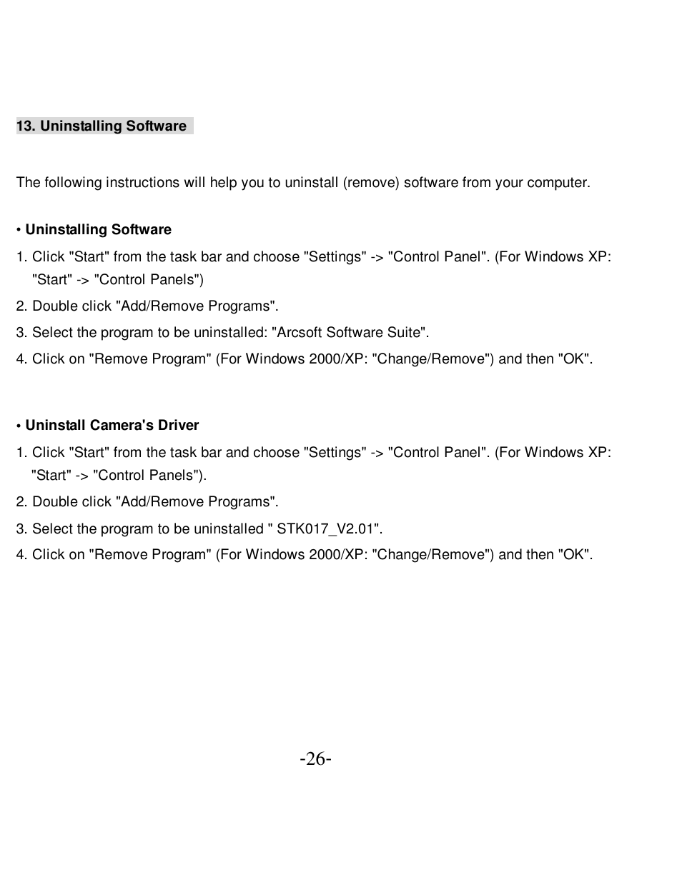 VistaQuest VQ-5015 User Manual | Page 30 / 42