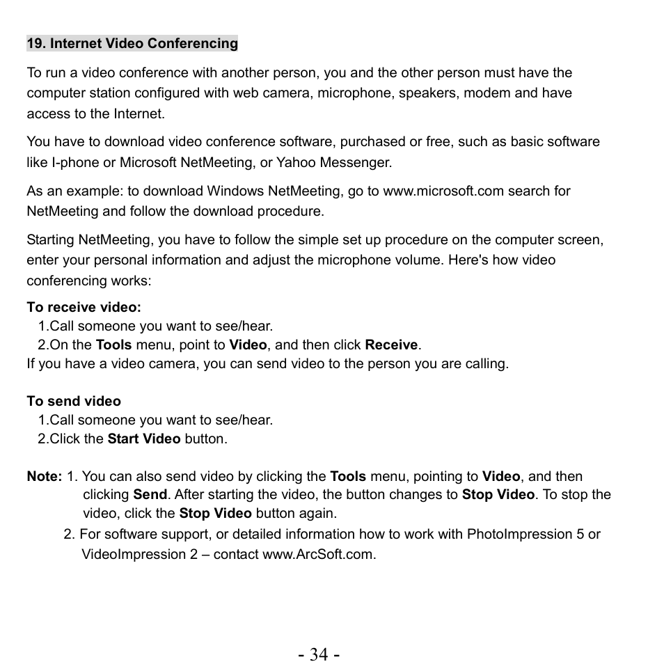 VistaQuest VQ515 User Manual | Page 38 / 45
