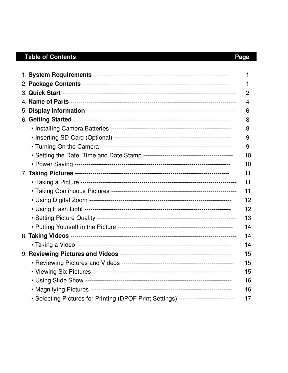 VistaQuest VQ5015 User Manual | Page 3 / 46