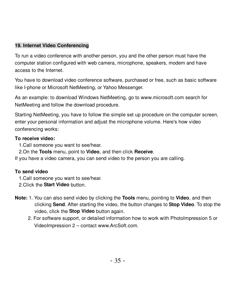 VistaQuest VQ5015 User Manual | Page 39 / 46