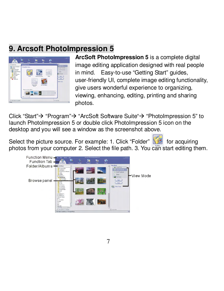 Arcsoft photoimpression 5 | VistaQuest PC30I User Manual | Page 9 / 15