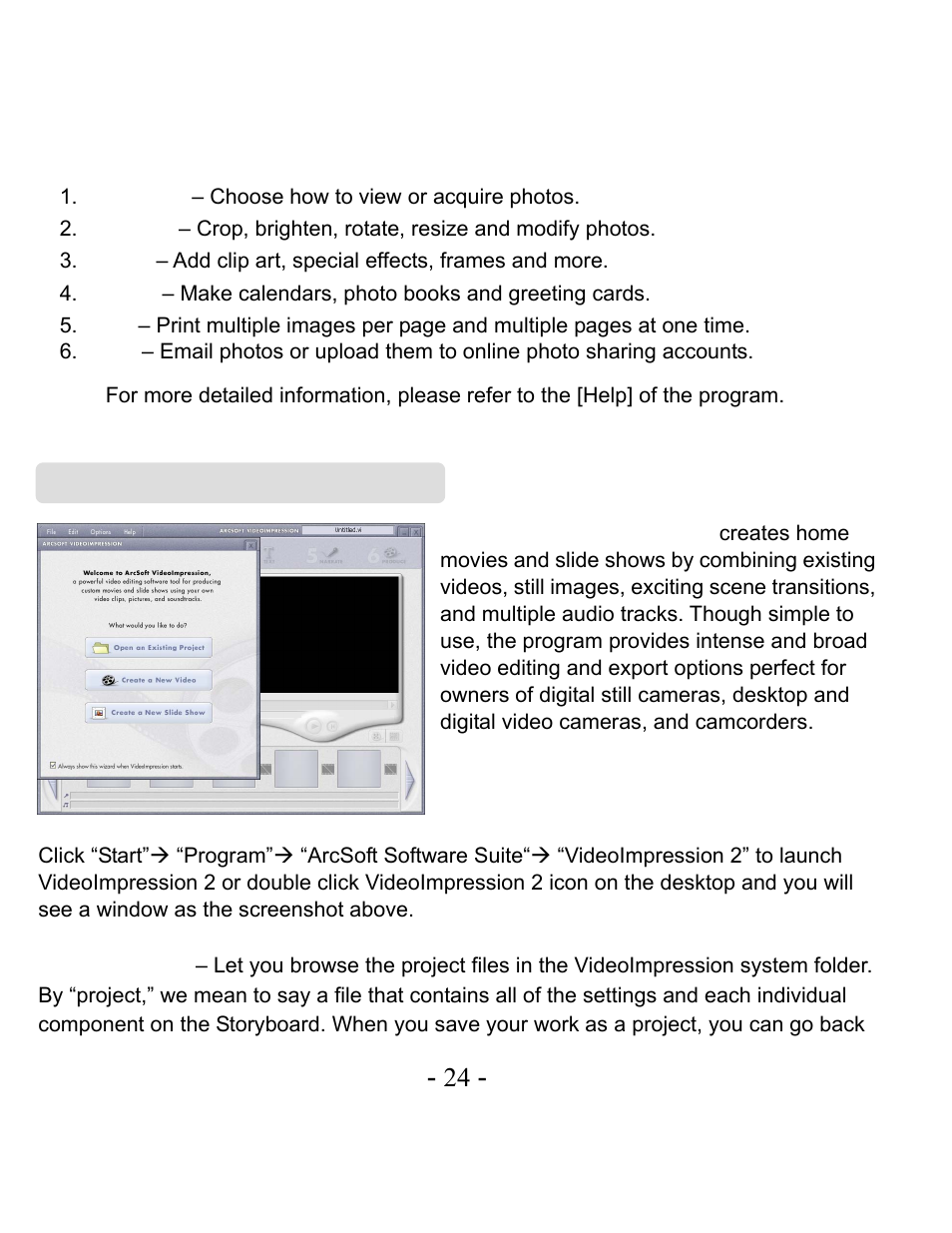 Arcsoft videoimpression 2 | VistaQuest VQ3010 User Manual | Page 28 / 40